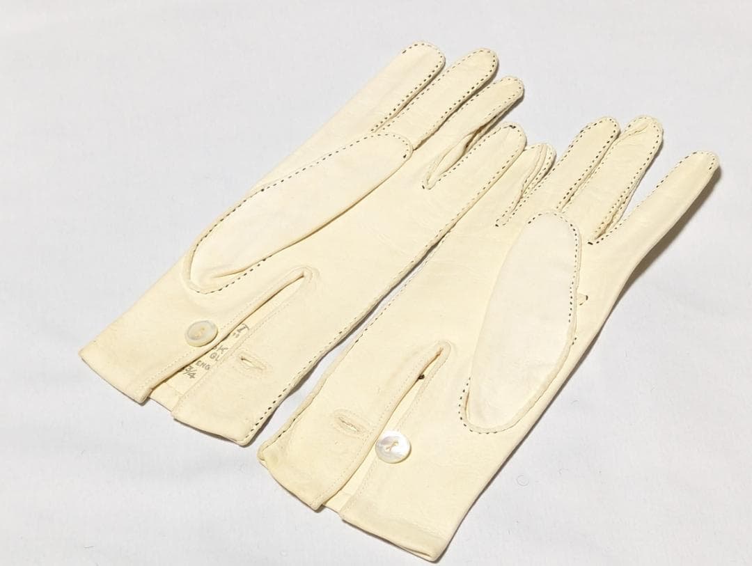 Dents ドスキン 50sヴィンテージ 英国製グローブ オフホワイト XS