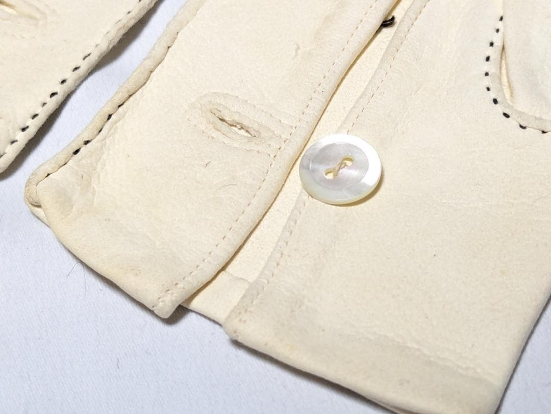 Dents ドスキン 50sヴィンテージ 英国製グローブ オフホワイト XS