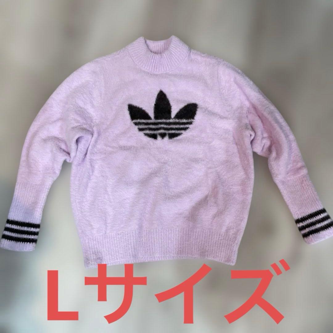 adidasオリジナルス　トレフォイルセーター　ピンク　レディース