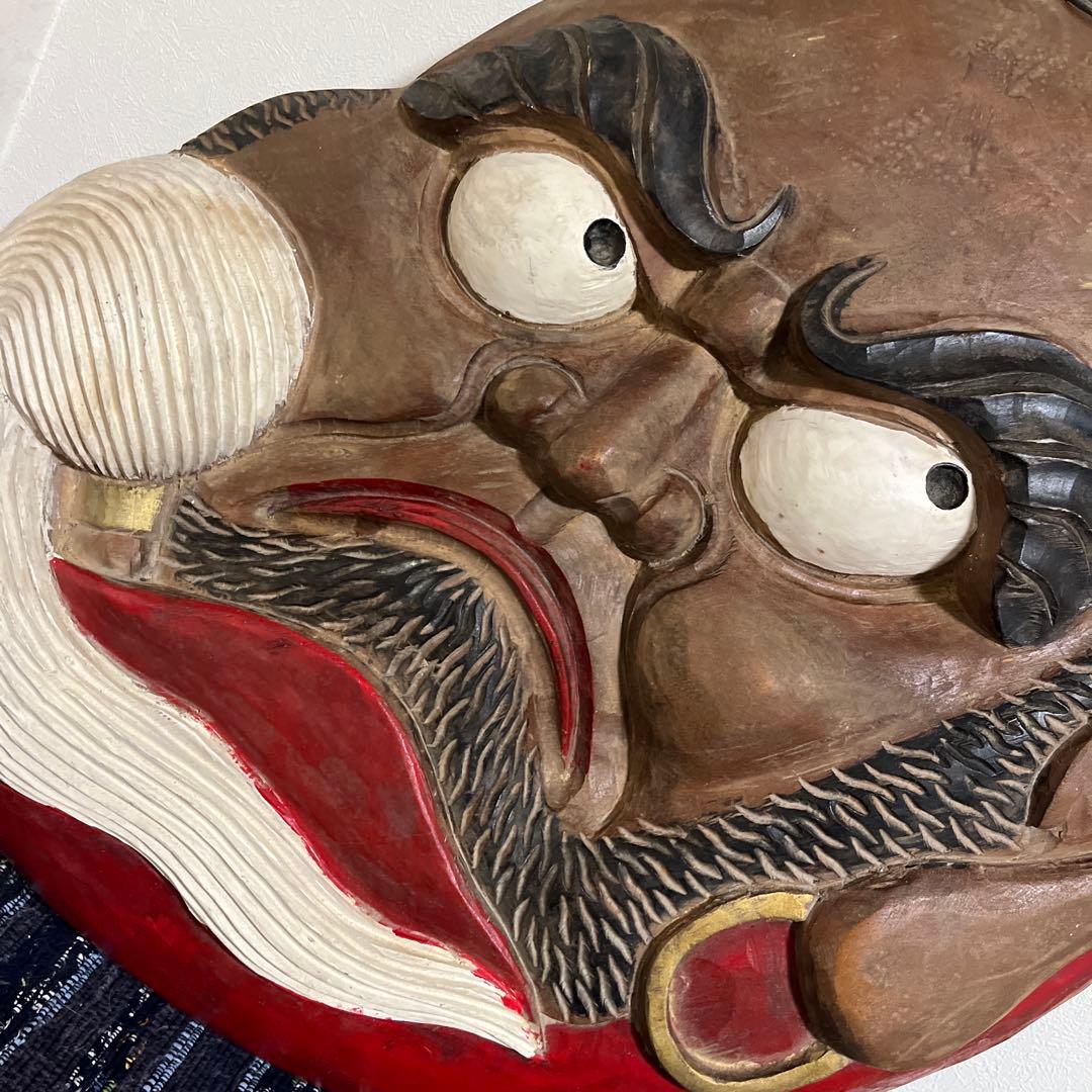 木彫り　壁掛け　達摩　ダルマ　特大　大型　縁起物　インテリア