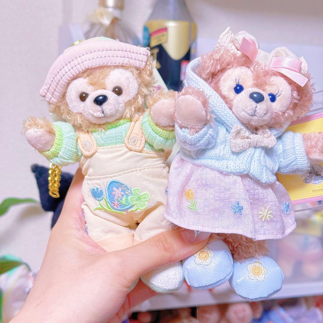 上海ディズニー新作 春日　ダッフィーシェリーメイ　ぬいぐるみキーチェーン