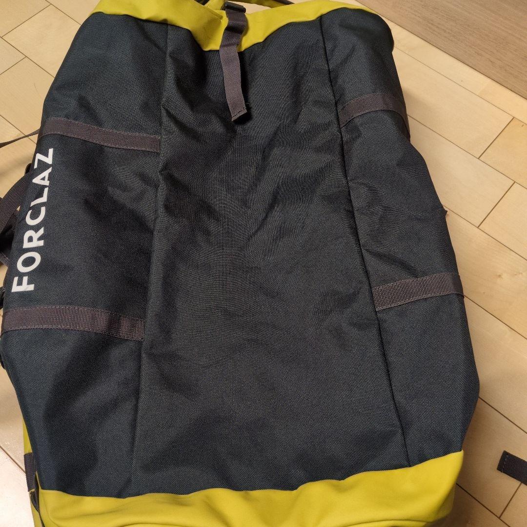 デカトロン FORCLAZ リュック ダッフルバッグ 80L-120L イエロー