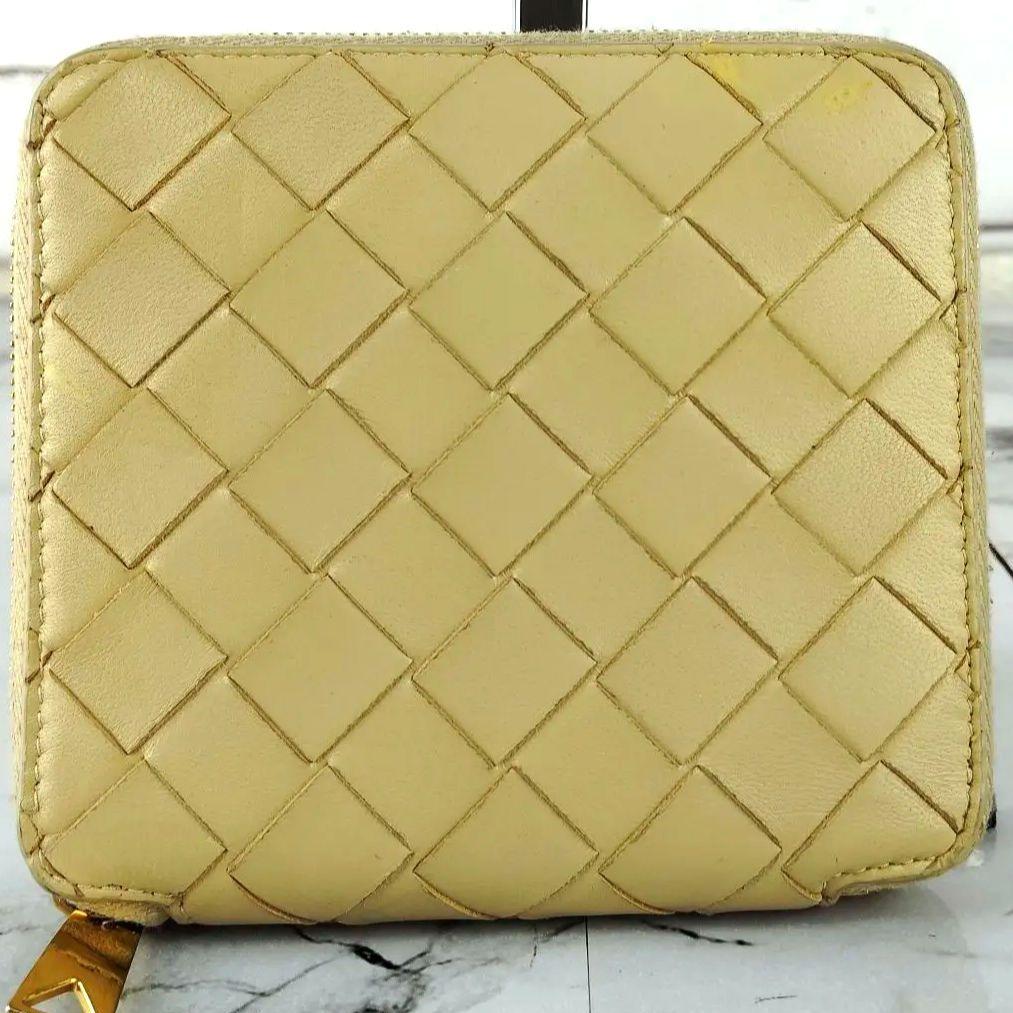 【現行】ボッテガヴェネタ☆マキシ　金金具　ラウンドファスナー　折り財布