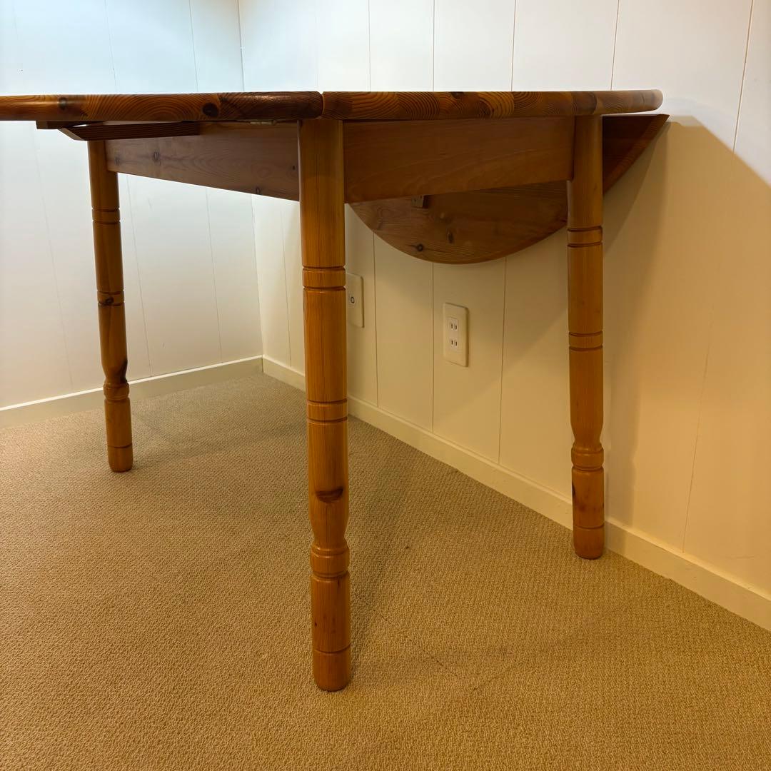 ヴィンテージ パイン無垢材　バタフライ　ダイニングテーブル