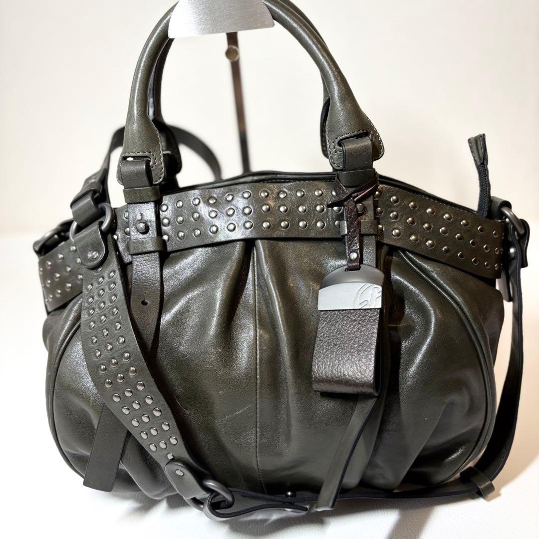 FRANCESCO BIASIA スタッズ ショルダー バッグ 2WAY