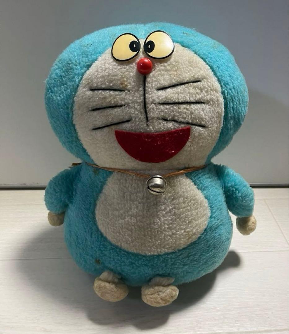 イ*リ様 ドラえもん ぬいぐるみ 鈴付き 35cm 昭和レトロ　40年以上前当時
