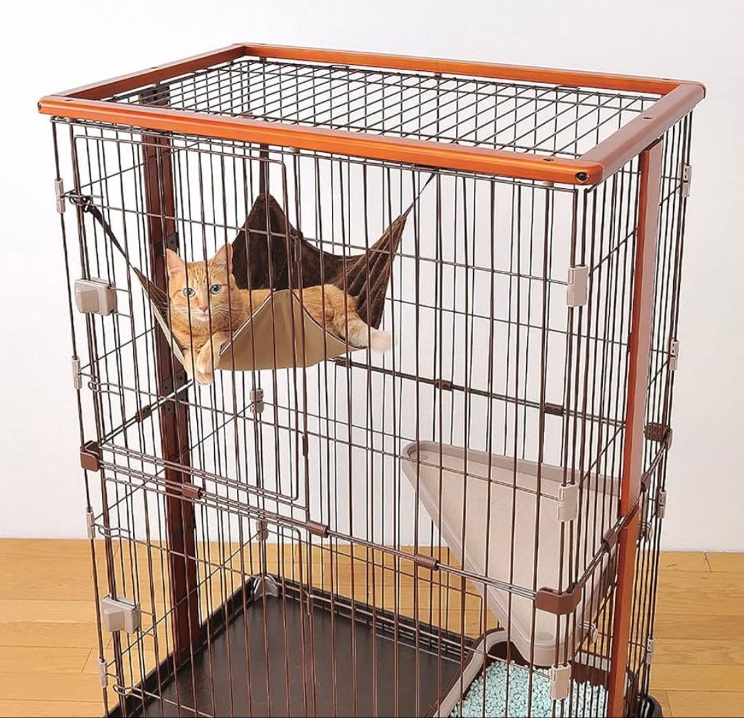 大型キャットケージ ボンビアルコン ウッドワンサークル 2段タイプ 木製