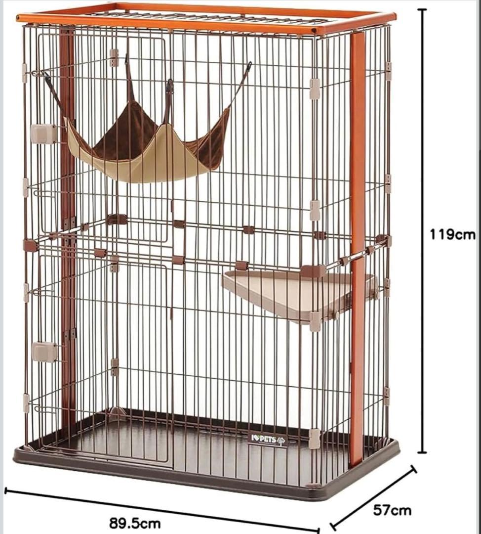 大型キャットケージ ボンビアルコン ウッドワンサークル 2段タイプ 木製