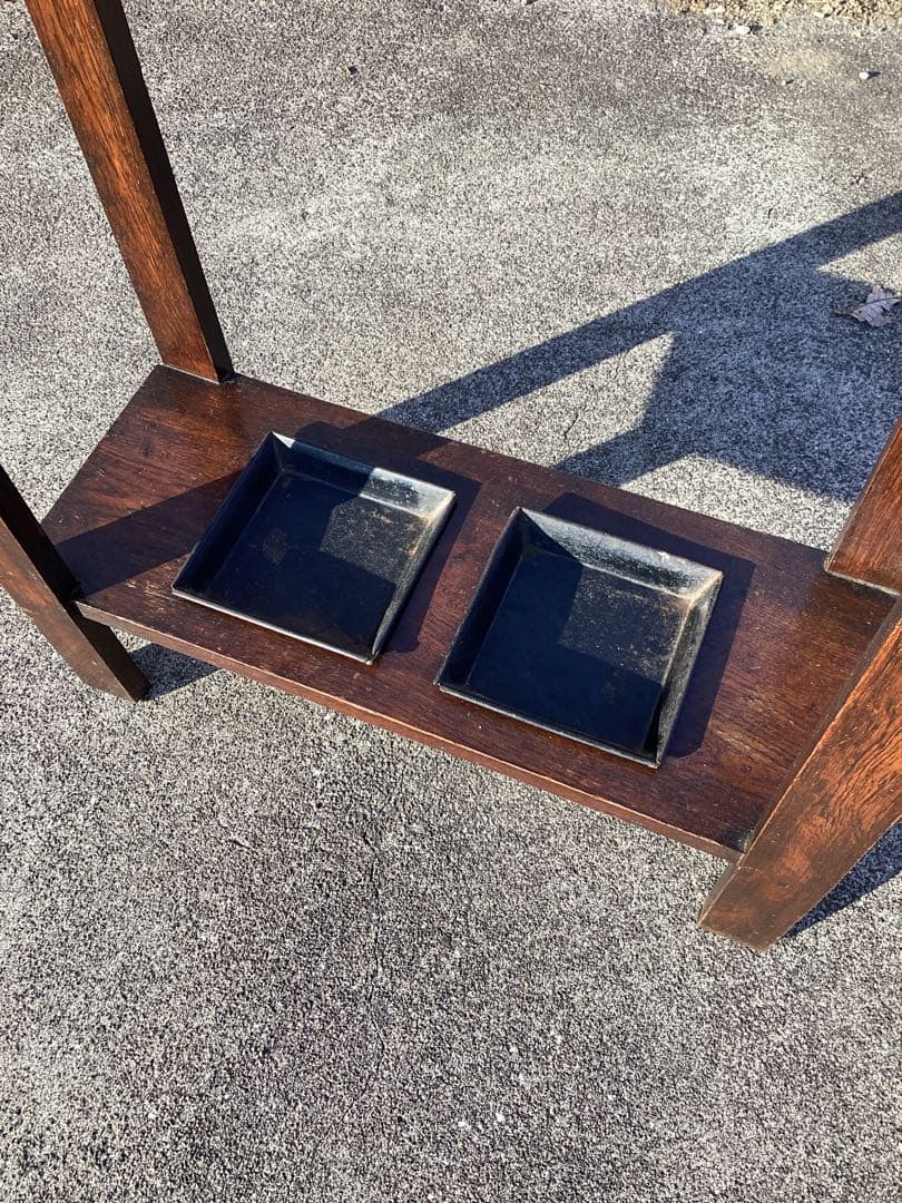 イギリスアンティーク　オーク材　ホールスタンド