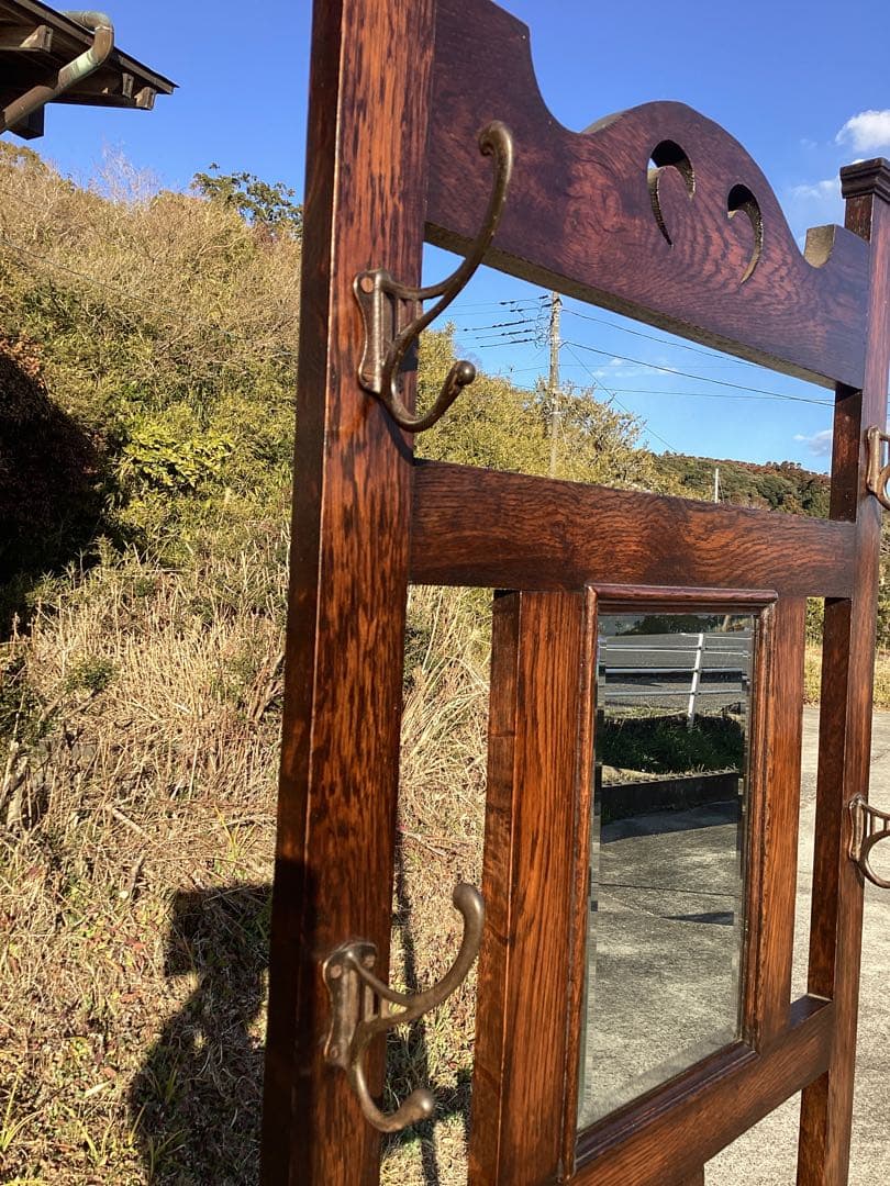 イギリスアンティーク　オーク材　ホールスタンド