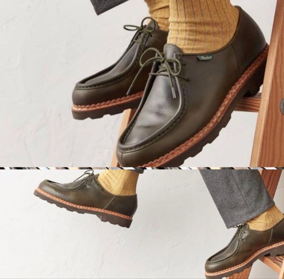 美品レア PARABOOT 別注 MICHAEL オリーブグリーン　40