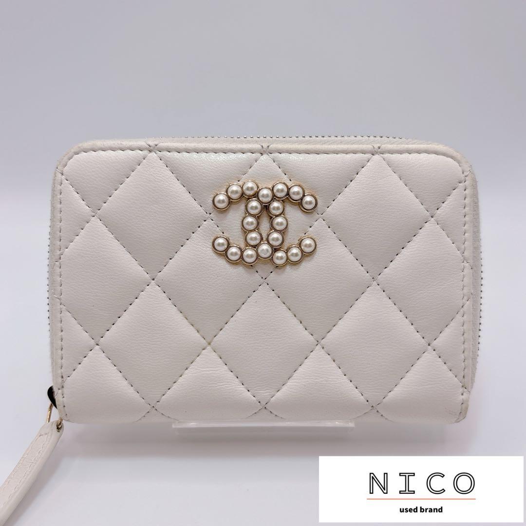 最安値 CHANEL シャネル マトラッセ COCOパール ジップパース