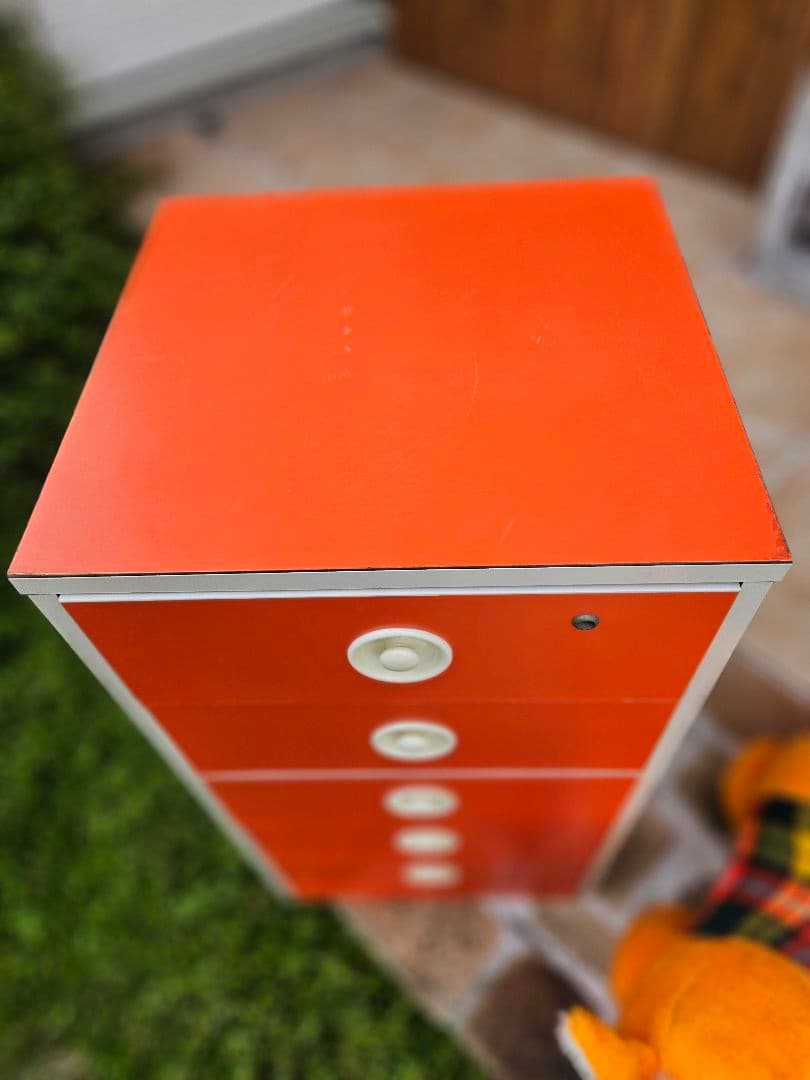 (最終お値下げです)美品　レトロポップ　チェスト　木引だし　収納　昭和レトロ