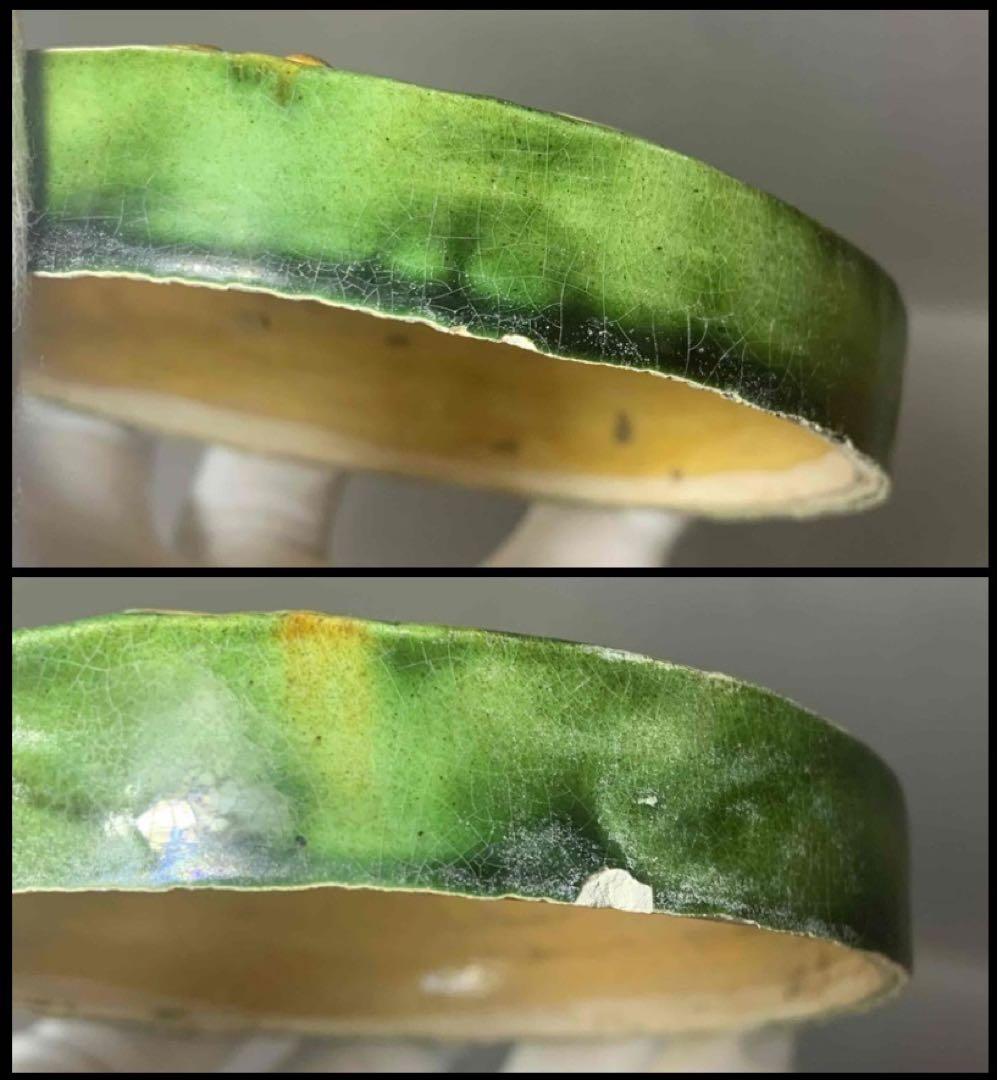 中国 三彩花図印合（香合）　f2220722