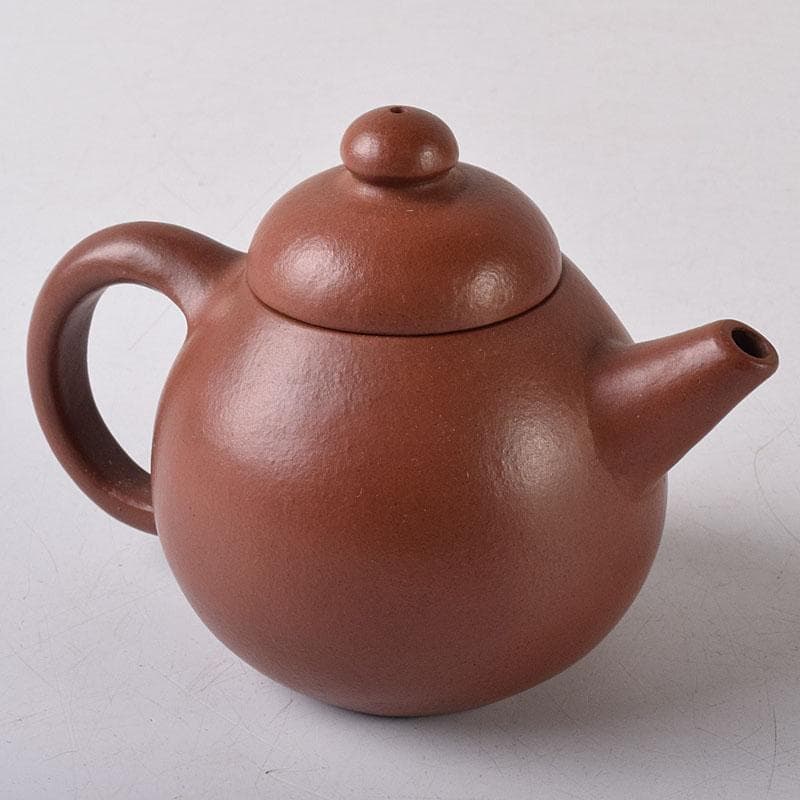 Tetsai　中国　紫砂　朱泥　漢詩刻　急須　茶壷　V　R8597