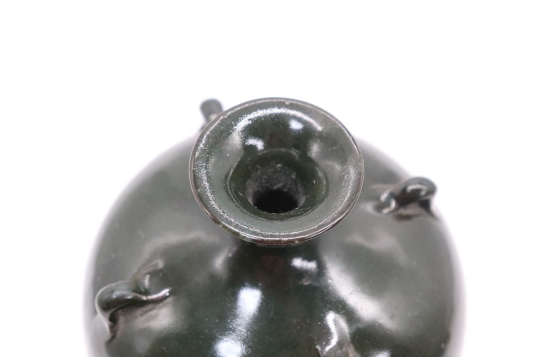 中国　そば釉四糸瓶　送料込み0806