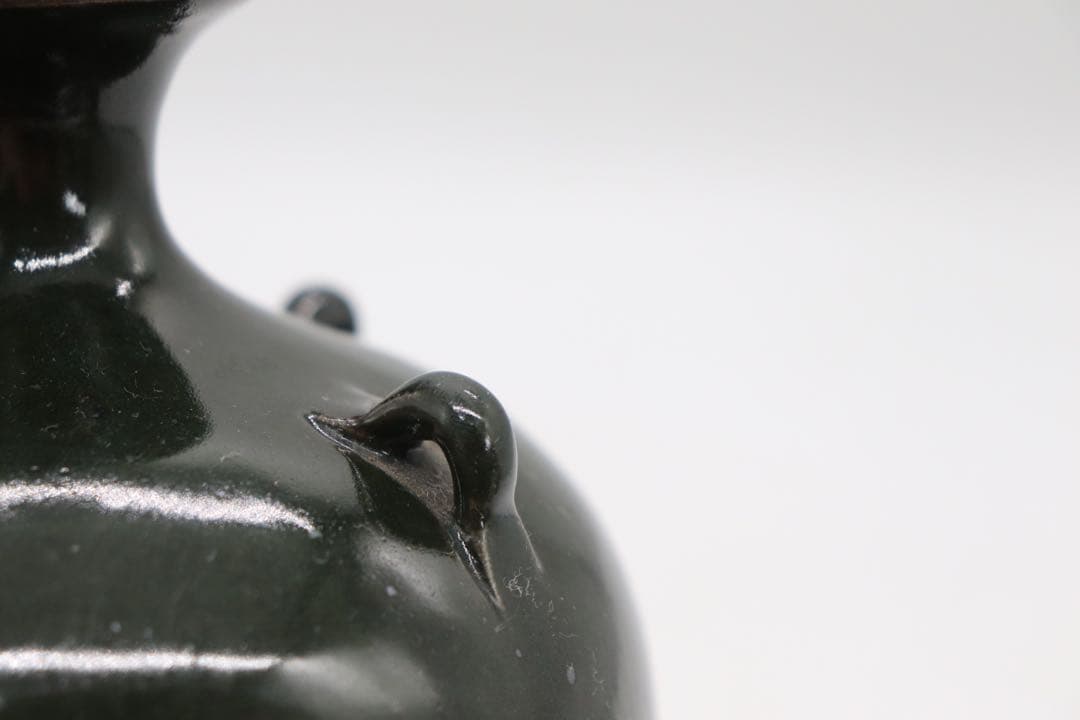 中国　そば釉四糸瓶　送料込み0806