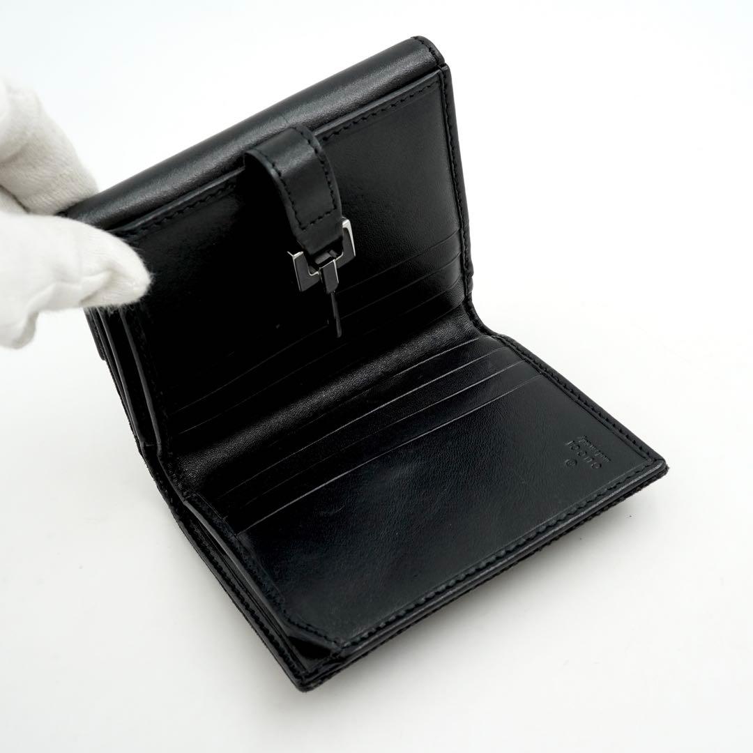 ✨極上美品✨　GUCCI グッチ　二つ折り　ジャッキー　シマ　GG レザー