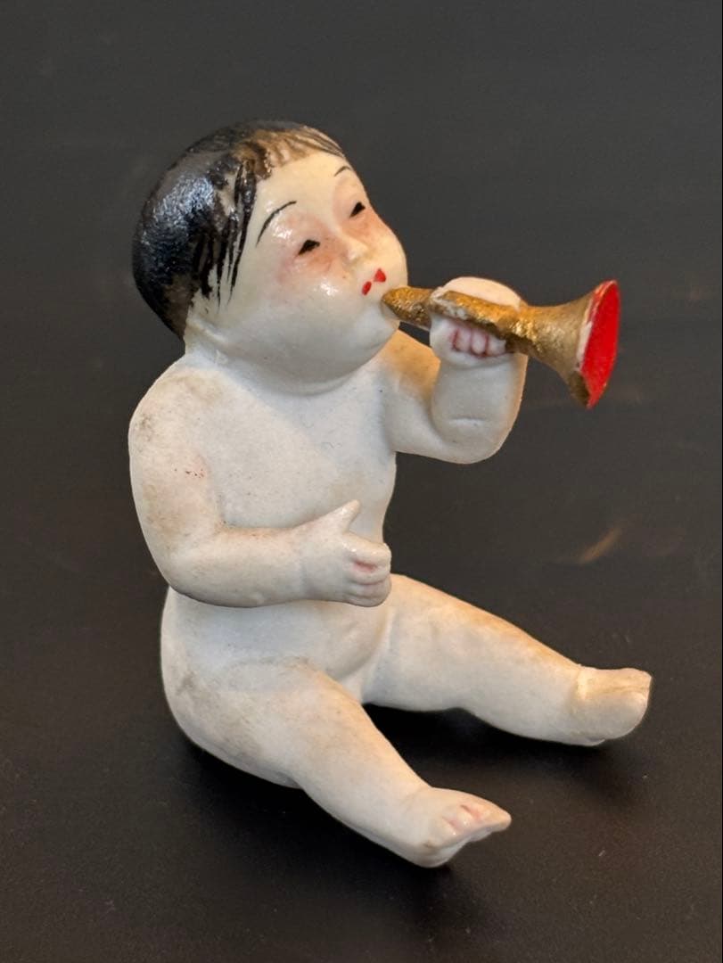 大珍品　戦前のオールビスクドール　日本製　瀬戸ノベルティ　和製ビスクドール