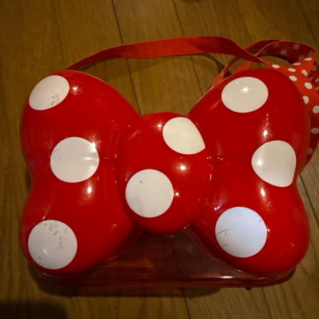 ディズニー ミニー デイジー リボン ポップコーンバケット 赤 紫 セット