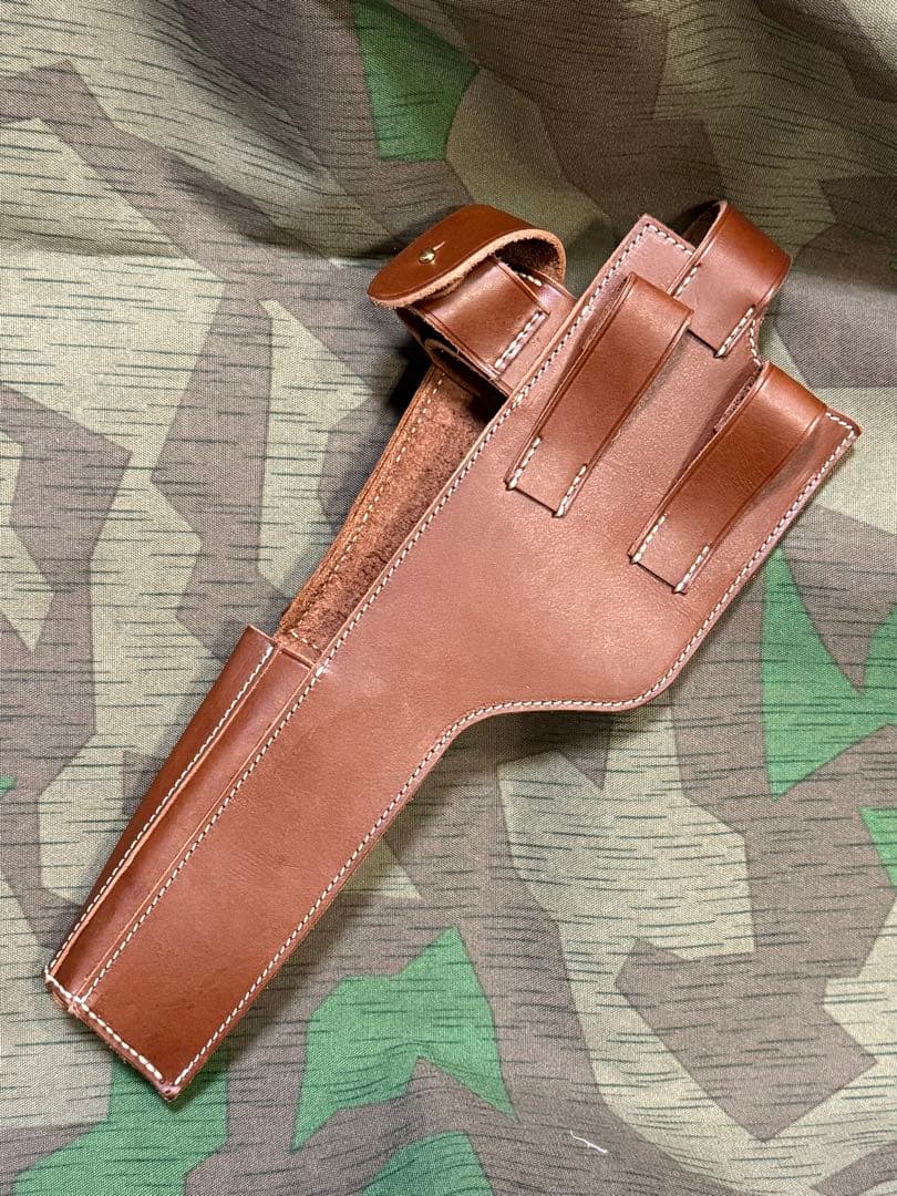 ★マルシン製品対応モーゼルM712、C96 木製ホルスター用ハーネス（レプリカ）