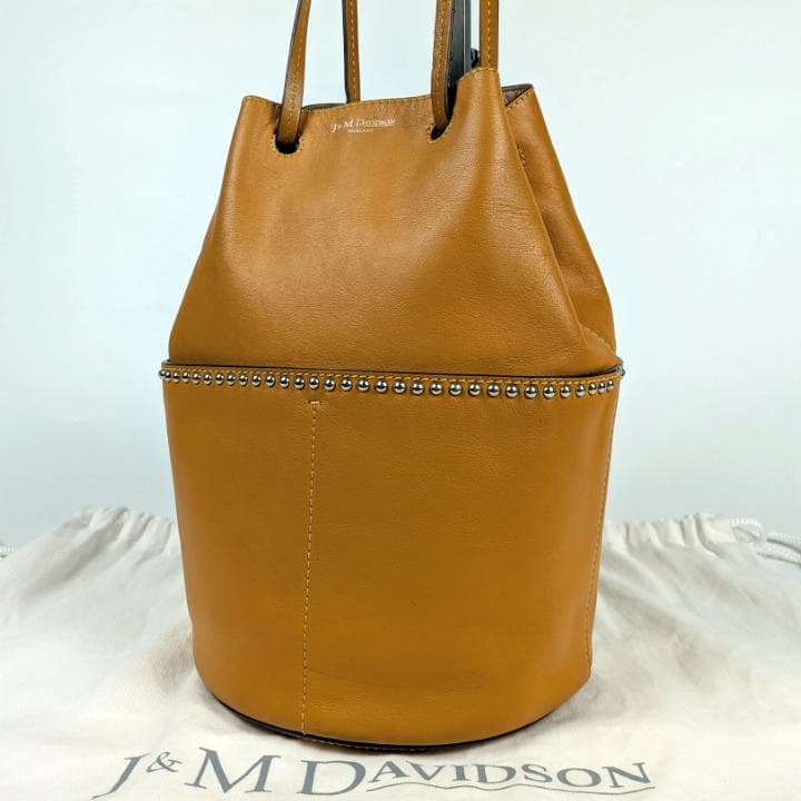 J&M DAVIDSON ミニ デイジー スタッズ ショルダーバッグ ブラウン