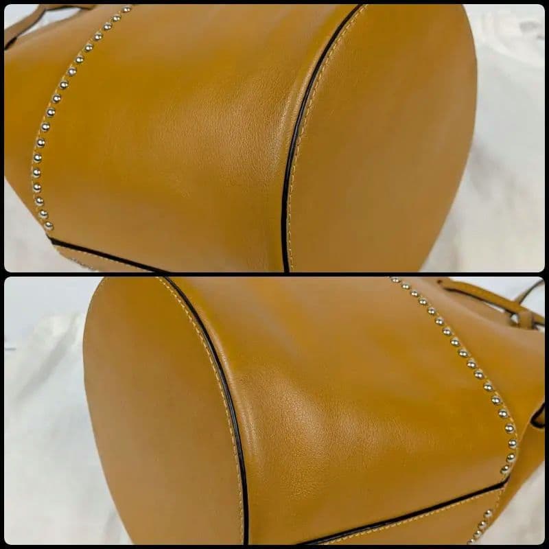 J&M DAVIDSON ミニ デイジー スタッズ ショルダーバッグ ブラウン