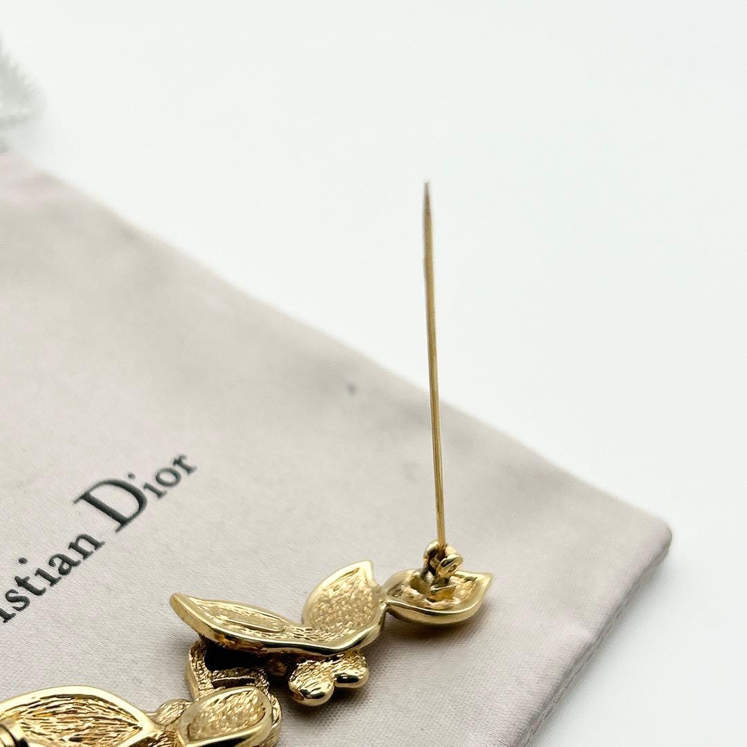 2398 極美品✨Dior　ブローチ　CD　ロゴ　希少　刻印