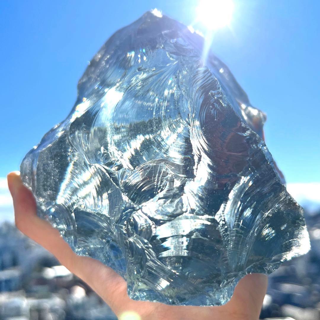 売約済み✨美特大✨純正シエラネバダ産初期 アンダラクリスタル ✨アヴァロンブルー