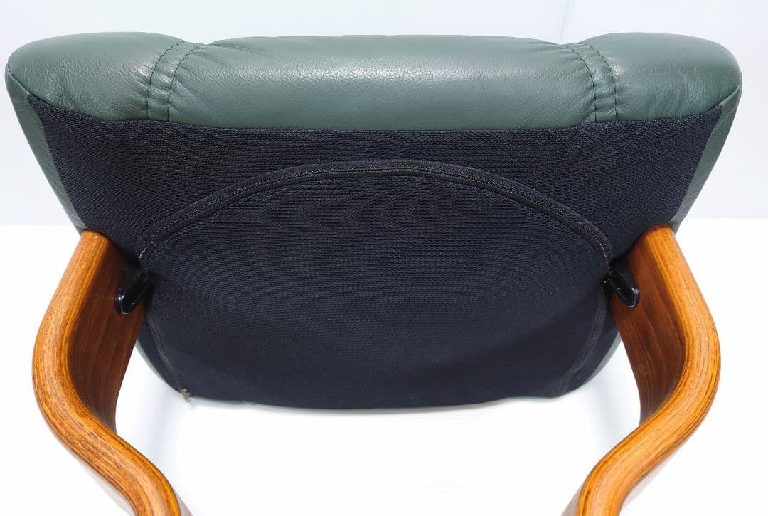 エコーネス(EKORNES)ストレスレス 本革 オットマン　グリーン【美品】