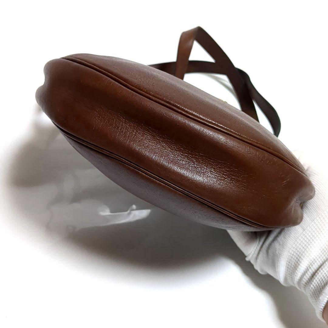 ✨クリスチャンディオール✨ショルダーバッグ ロゴ金具 レザー ブラウン