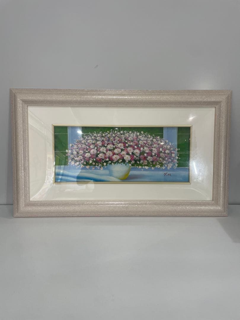 【お花油絵】ヒラリーメイヤー絵画　風水