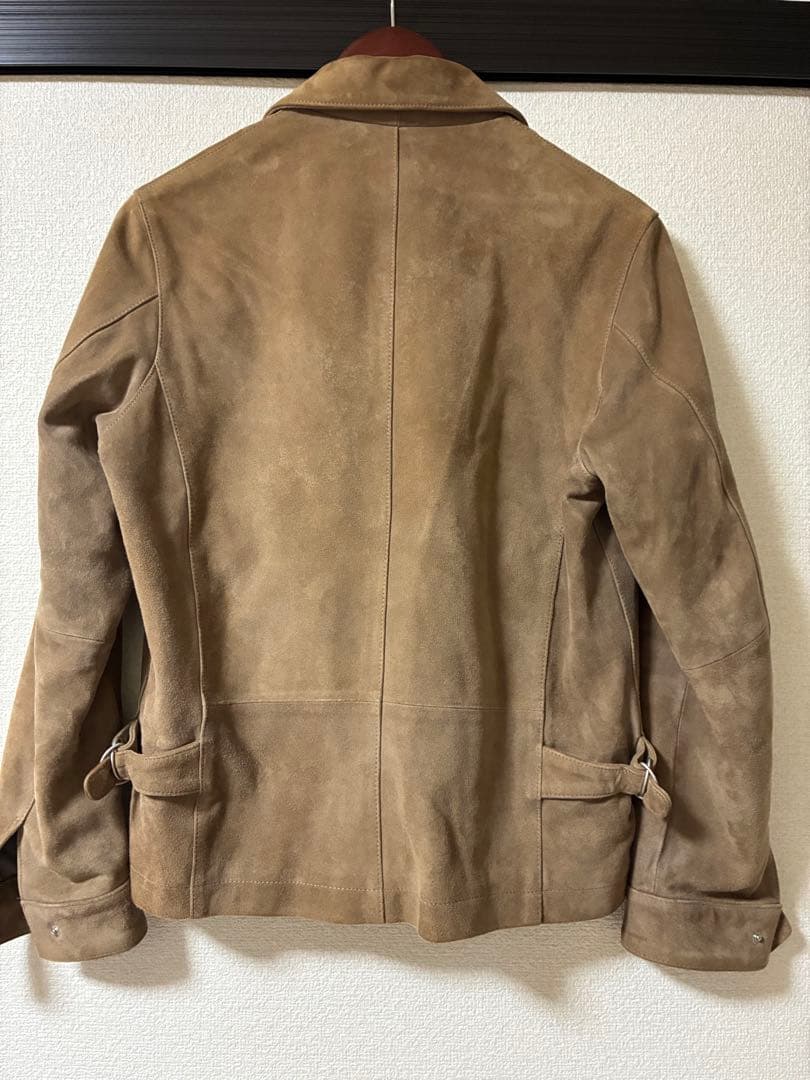 シップス レザージャケット ブルゾン ジップアップ　ヤギ革 スエード SHIPS