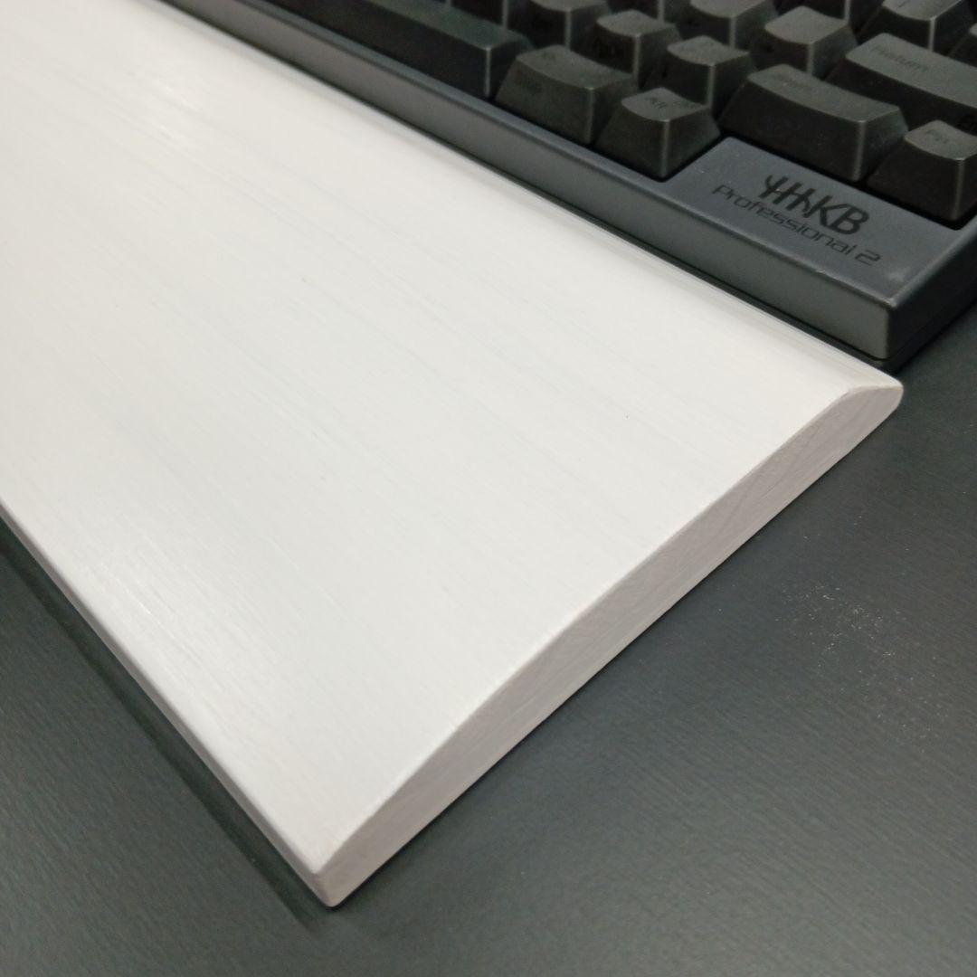 パイン集成材HHKB Studio用 手作りパームレスト兼キーボードルーフ 白