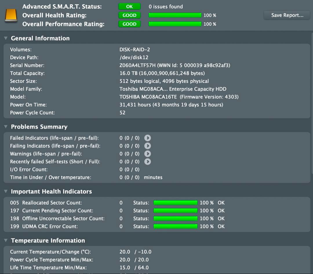 Toshiba 16TB HDD FW 4303 3.5インチ SATA 美品