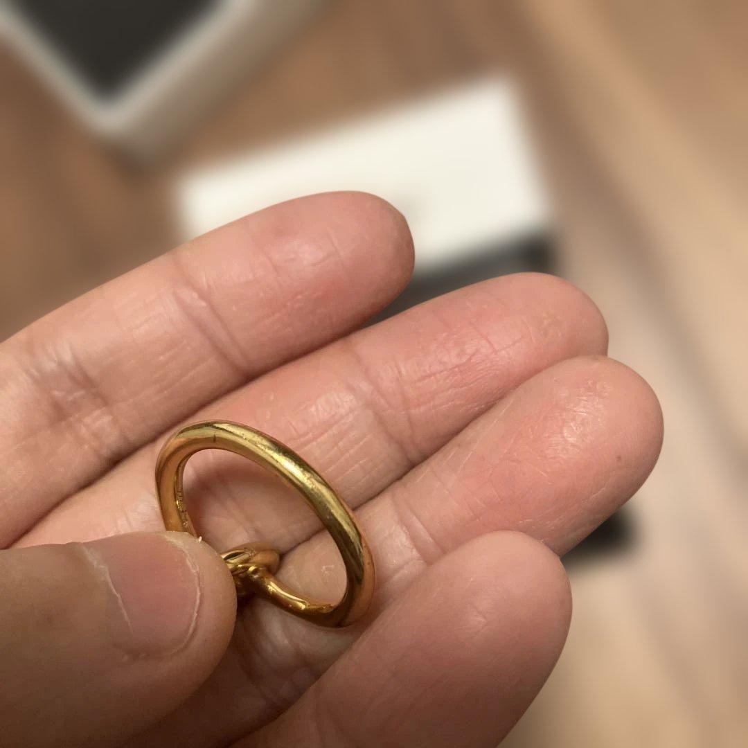 【CELINE】ゴールド ノットリング　52