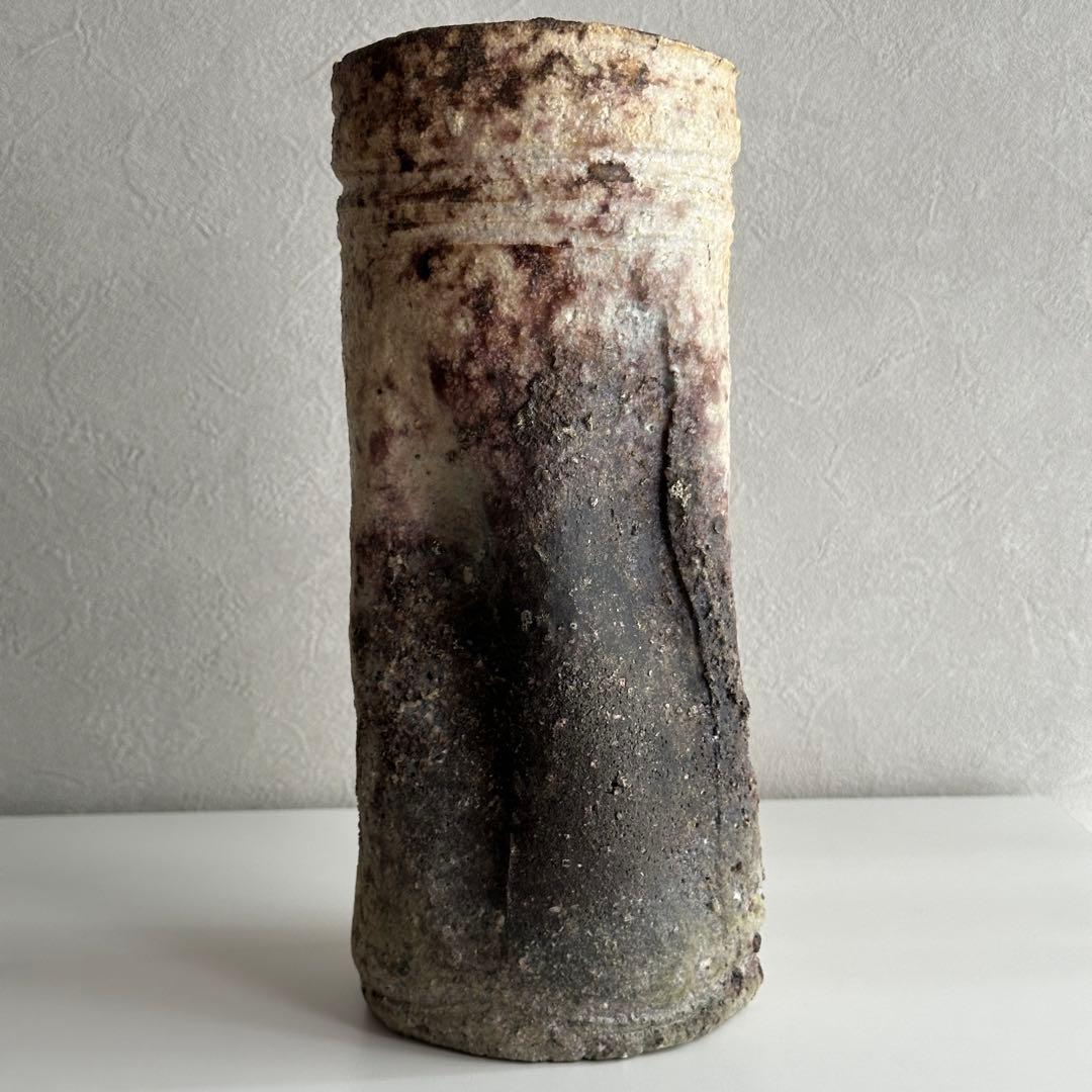 古谷道生 信楽 花器 信楽花入 共箱