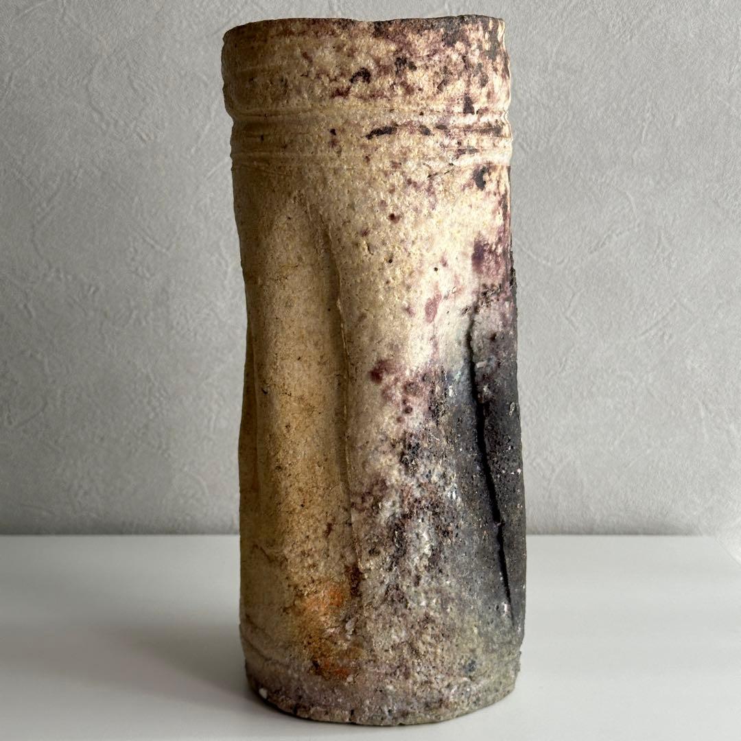 古谷道生 信楽 花器 信楽花入 共箱