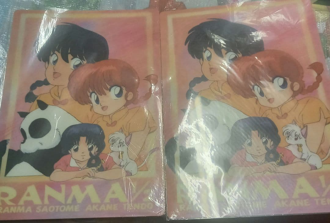激レア☆当時☆らんま1/2☆下敷き☆24枚セット☆コミックフェア付☆ファイル付き