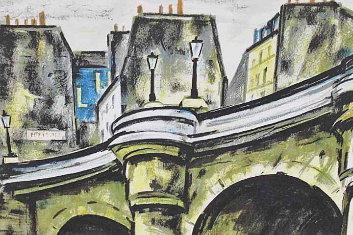 荻須高徳 【ル・ポンヌフ】 リトグラフ