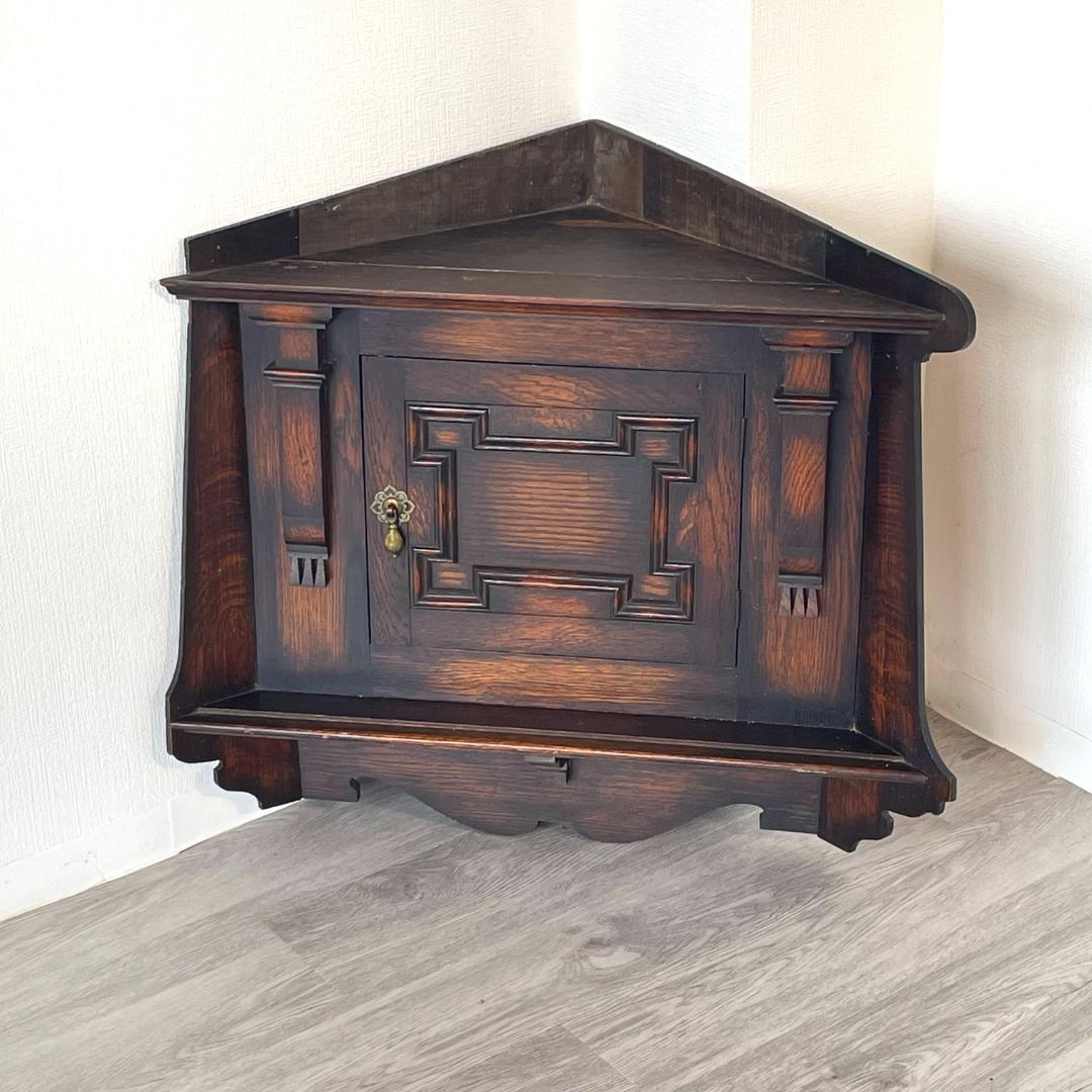 【最終値下げ】アンティーク 家具 ハンギング コーナーキャビネット 126A