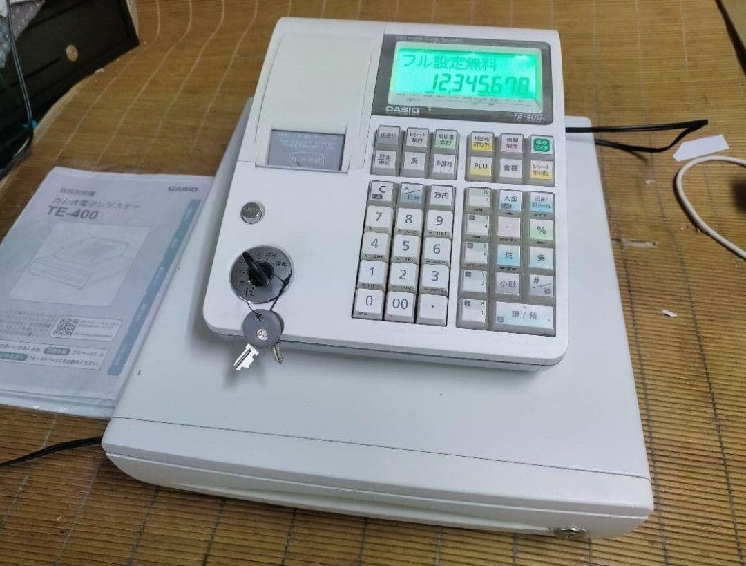 カシオレジスター　TE-400　フル設定無料　PC連携売上管理　919100
