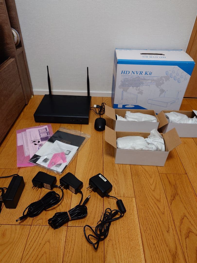 HD NVR Kit　防犯カメラ　カメラ3台付き　未使用