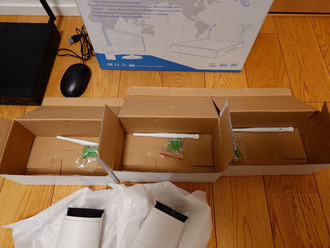 HD NVR Kit　防犯カメラ　カメラ3台付き　未使用