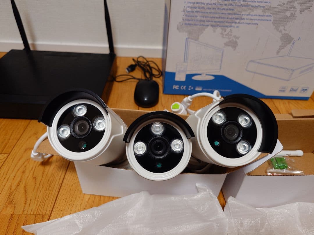 HD NVR Kit　防犯カメラ　カメラ3台付き　未使用
