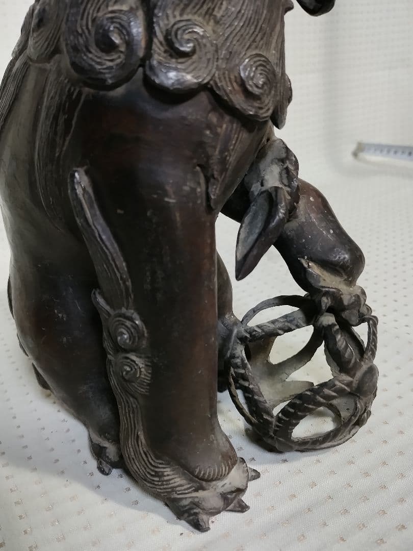 金属製 獅子像 アンティーク　明治？