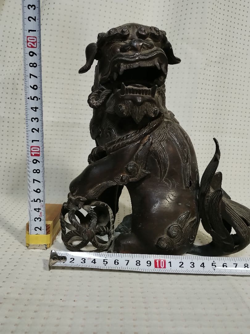 金属製 獅子像 アンティーク　明治？
