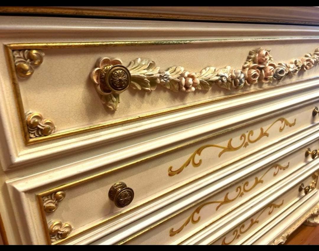 イタリア製　アンティーク　ロココチェスト　箪笥　キャビネット　SILIK