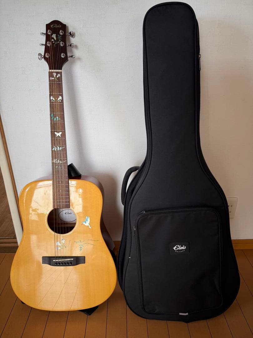 Elvis アコースティックギター 専用ケース付き