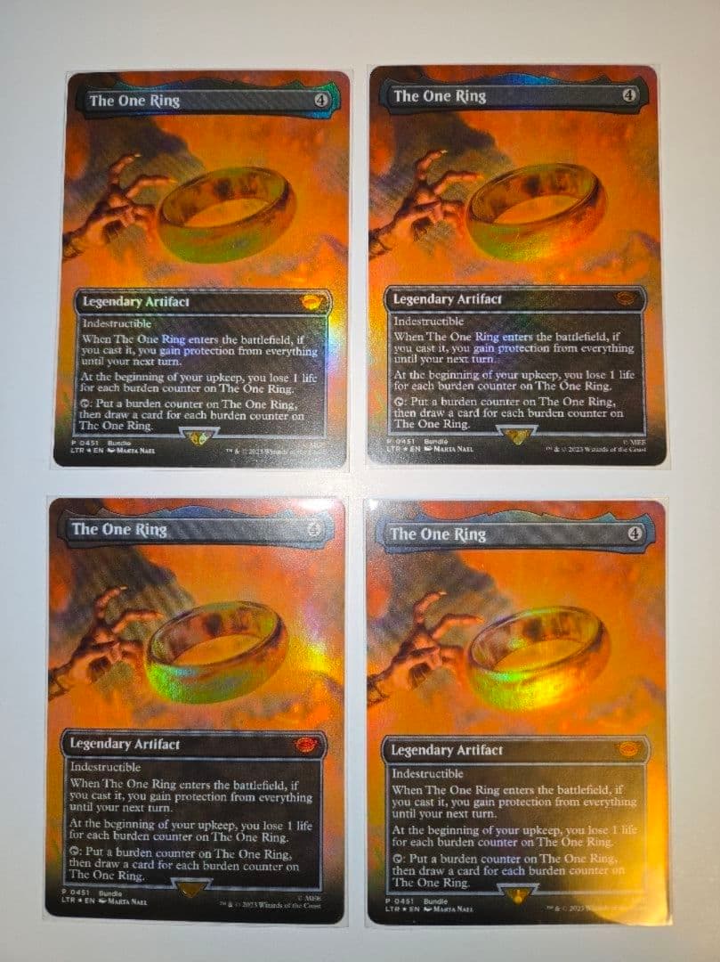 4枚セット【Foil】(451)■ボーダーレス■《一つの指輪》Bundleプロモ
